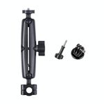 Supporto fisso per manubrio anteriore auto Ballhead da 25 mm con adattatore per treppiede e vite per GoPro Hero12 Black / Hero11 /10 /9 /8 /7 /6 /5, Insta360 Ace / Ace Pro, DJI Osmo Action 4 e altre action camera