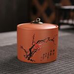 Contenitore per tè sigillato in ceramica Redware Teiera (prugna)