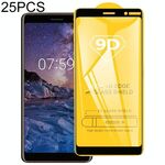 25 PCS 9D Full Glue Pellicola in vetro temperato a schermo intero per Nokia 7.1