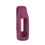 Per Fitbit ISPIRE 2 Custodia protettiva in silicone in lamiera in acciaio (rosso vino)