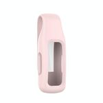 Per Fitbit Inspire 2 Copertura per clip di protezione in silicone in lamiera d'acciaio (rosa rosa)