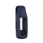 Per Fitbit Inspire 2 Copertura per clip protettive in silicone in lamiera d'acciaio (Midnight Blue)