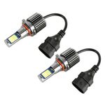 9006 2 PCS DC12-24V / 10.5W Fendinebbia a doppio colore per auto con 24 LED SMD-3030 e corrente costante, confezione (luce bianca + luce di calce)