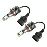 9006 2 PCS DC12-24V / 10.5W Fendinebbia a doppio colore per auto con 24 LED SMD-3030 e corrente costante, confezione (luce bianca + luce blu ghiaccio)