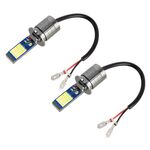 H3 2 PCS DC12-24V / 10.5W Fendinebbia a doppio colore per auto con 24 LED SMD-3030 e corrente costante, confezione in scatola (luce bianca + luce calce)