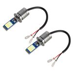 H3 2 PCS DC12-24V / 10.5W Fendinebbia a doppio colore per auto con 24 LED SMD-3030 e corrente costante, confezione (luce bianca + luce blu ghiaccio)