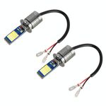 H3 2 PCS DC12-24V / 10.5W Fendinebbia a doppio colore per auto con 24 LED SMD-3030 e corrente costante, confezione (luce bianca + luce dorata)