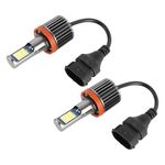 H11 2 PCS DC12-24V / 10.5W Fendinebbia a doppio colore per auto con 24 LED SMD-3030 e corrente costante, confezione in scatola (luce bianca + luce calce)