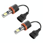 H11 2 PCS DC12-24V / 10.5W Fendinebbia a doppio colore per auto con 24 LED SMD-3030 e corrente costante, confezione (luce bianca + luce dorata)