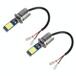 H3 2 PCS DC12-24V / 10.5W Fendinebbia per auto con 24 LED SMD-3030 e corrente costante, confezione in scatola (luce dorata)