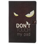 Per Samsung Galaxy S6 Lite P610 Custodia in pelle a vibrazione orizzontale con motivo dipinto con supporto e slot per schede e portafoglio e funzione di sospensione / sveglia (occhio)