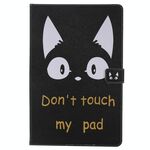 Per Samsung Galaxy S6 Lite P610 Custodia in pelle a vibrazione orizzontale con motivo dipinto con supporto e slot per schede e portafoglio e funzione di sospensione / sveglia (orecchie di gatto)