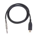 Cavo di registrazione per chitarra elettrica US48S da USB a 6,35 mm, lunghezza cavo: 2 m