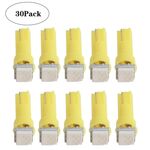 30 PCS T5 1LED SMD-5050 Indicatore LED per modifica auto Luce gialla