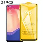 Per OPPO RENO4 SE 25 PCS 9D Pellicola intera a colla a schermo intero
