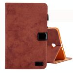 Per Galaxy Tab A 10.1 (2016) / T580 Custodia in pelle a ribaltamento orizzontale stile business, con supporto e slot per schede, cornice per foto e funzione di sospensione / sveglia (marrone)