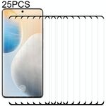 Per Vivo X60 Pro / X60 Pro + / X60T Pro + 25 PCS 3D Bordo curvo a schermo intero in vetro temperato