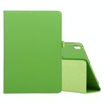 Per Lenovo M10 Plus TB-X606F Custodia in pelle con vibrazione orizzontale in tinta unita con struttura litchi con supporto e slot per penna (verde)
