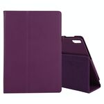 Per Lenovo TAB 4 10 PLUS (TB-X704) / TAB 4 10 (TB-X304) Litchi Texture Custodia in pelle orizzontale orizzontale con supporto e slot per penna (viola)