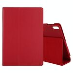 Per Lenovo TAB 4 10 PLUS (TB-X704) / TAB 4 10 (TB-X304) Litchi Texture Colore solido Colore orizzontale in pelle flip in pelle con supporto e slot a penna (rosso)