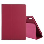 Per Lenovo TAB 4 10 PLUS (TB-X704) / TAB 4 10 (TB-X304) Custodia in pelle orizzontale orizzontale di colore solido texture con titolare e slot per penna (rose rossa)