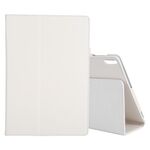 Per Lenovo TAB 4 10 PLUS (TB-X704) / TAB 4 10 (TB-X304) Litchi Texture Colore solido Colore orizzontale in pelle flip in pelle con supporto e slot da penna (bianco)