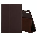 Per Lenovo TAB 4 10 PLUS (TB-X704) / TAB 4 10 (TB-X304) Custodia in pelle orizzontale orizzontale di colore solido texture con titolare e slot da penna (marrone)