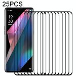 Per OPPO Trova X3 Pro 25 PCS 3D Bordo curvo a schermo intero Pellicola di vetro temperato (nero)
