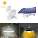 2 in 1 Solar Light Light Paesaggio Cortile Corridoio Illuminazione 32-LED Lampadario retrò, colore chiaro: luce bianca (paralume bianco)