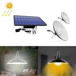 2 in 1 Solar Light Light Paesaggio Cortile Corridoio Illuminazione 32-LED Lampadario retrò, Colore chiaro: Luce bianca (paralume nero)