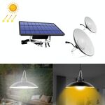 2 in 1 Solar Light Light Paesaggio Cortile Corridoio Illuminazione 32-LED Lampadario retrò, Colore chiaro: luce calda (paralume nero)