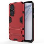 Per Huawei P50 custodia protettiva in TPU PC + TPU con supporto nascosto (rosso)