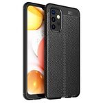 Per Samsung Galaxy A32 4G Litchi Texture TPU Case antiurto (nero)