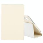 Per Lenovo Tab M10 HD Litchi Texture Colore solido Colore orizzontale in pelle flip in pelle con supporto e slot per penna (bianco)