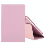Per Lenovo Tab M10 HD Litchi Texture Colore solido Colore orizzontale in pelle flip in pelle con supporto e slot a penna (rosa)