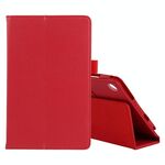 Per Lenovo Tab M7 Litchi Texture Colore solido Colore orizzontale Custodia in pelle flip con supporto e penna Slot (rosso)
