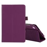 Per Lenovo Tab M7 Litchi Texture Colore solido Colore orizzontale in pelle flip in pelle con supporto e slot a penna (viola)