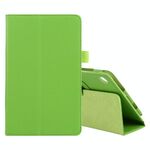 Per Lenovo Tab M7 Litchi Texture Colore solido Colore orizzontale in pelle flip in pelle con supporto e slot da penna (verde)