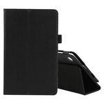 Per Lenovo Tab M7 Litchi Texture Colore solido Colore orizzontale Caso in pelle flip con supporto e slot penna (nero)