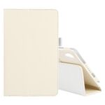 Per Lenovo Tab M8 Litchi Texture Colore solido Colore orizzontale in pelle flip con titolare e slot da penna (bianco)