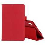 Per Lenovo Tab M8 Litchi Texture Colore solido Colore orizzontale in pelle flip con supporto e penna Slot (rosso)