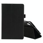 Per Lenovo Tab M8 Litchi Texture Colore solido Colore orizzontale in pelle flip con titolare e slot a penna (nero)