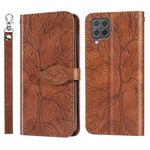 Per Samsung Galaxy M62 Life of Tree Growding Pattern Horizontal flip custodia in pelle con supporto e carta Slot & Portafoglio e cornice e cordoniera (Brown)