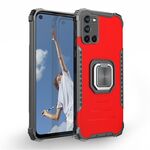 Per Samsung Galaxy A52 4G / 5G Fierce Warrior Series Armatura All-inclusive antiurto antiurto in lega di alluminio + custodia protettiva TPU con supporto ad anello (rosso)