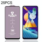 Per Samsung Galaxy M11 25 PCS 9H HD Large Arc High Allumina Full Screen Temperato in vetro temperato