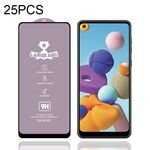 Per Samsung Galaxy A21 25 PCS 9h HD GRANDE ARC High Allumina a schermo intero Pellicola in vetro temperato