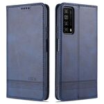 Per Huawei Godetevi 20 SE 4G AZNS Texture di vitello magnetico Caso in pelle flip orizzontale con slot per schede e portafoglio e portafoglio (blu scuro)