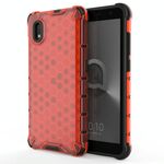Per alcatel 1b (2020) Caso a nido d'ape a nido d'antiurto PC + TPU (rosso)