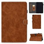 Per Samsung Galaxy Tab A7 Lite T220 Texture in pelle di vacchetta orizzontale in pelle flip con supporto e carte slot e slot per penna (marrone)