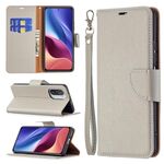 Per Xiaomi Mi 11i / Poco F3 / Redmi K40 / K40 Pro Litchi Texture Pure Color Pure Color Horizontal Flip Custodia in pelle con supporto e carte Slot & Portafoglio e cordino (grigio)